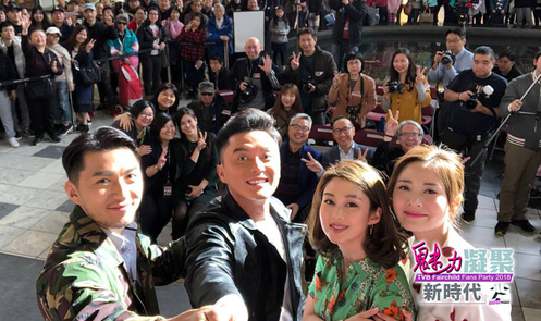 袁偉豪、楊明、岑麗香和朱晨麗，都是 TVB 近年力捧的對象，今次專程前來溫哥華和多倫多出演「魅力凝聚新時代」，show 未上演，記者招待會已經萬人空巷。