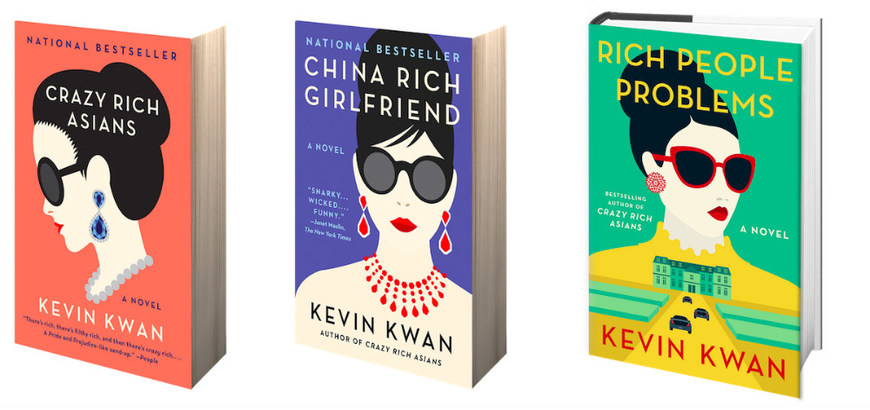 由 Kevin Kwan 著作的小說三部曲:「Crazy Rich Asians」（2013）、「China Rich Girlfriend」（2015）和「Rich People Problems」（2017），以輕鬆而不損人的手法諷刺亞洲土豪的揮金如土，銷量驚人，現在更被拍成電影，8 月 17 日全球公映。