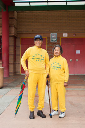 現居洛杉磯的 Jung 氏夫婦結婚七十載，練六通拳亦有四十多年。