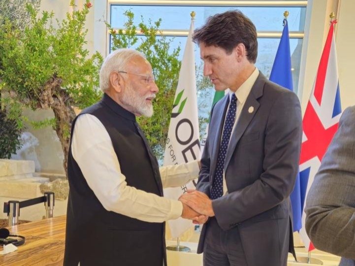 杜魯多與印度總理莫迪G7峰會期間短暫交談