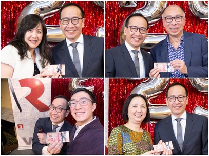 贏得現金獎的 4 位員工，當中 3 位是來自行政部，包括 Lily Leung (左上)、Bruce Nip (左下)、Shirley Wong (右下)，以及市場營業部的 Johnny Chiu (右上)。