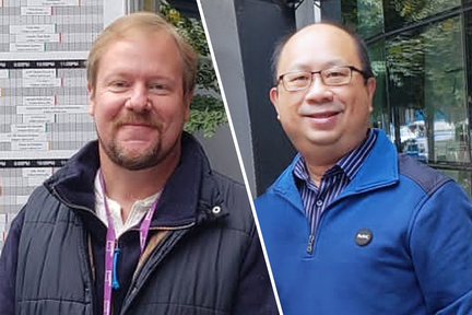 Steven Schwankert (左) 對中國文化產生濃厚興趣始於 36 年前的第一次中國遊。自始學習中文並到中國上大學和工作，並為自己改了一個中文名字 - 施萬克。