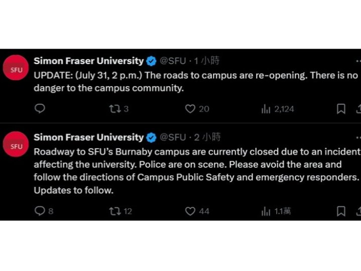 本拿比西門菲沙大學回復正常
